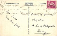 VINTAGE POSTCARD Thonon Les Bains Cascade of Chevenoz Valle of Drance