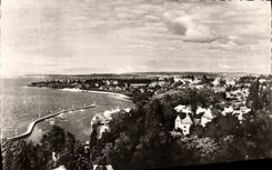 VINTAGE POSTCARD Thonon Roads and Top of Feast