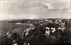 VINTAGE POSTCARD Thonon Roads and Top of Feast