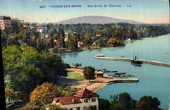 VINTAGE POSTCARD Thonon Les Bains Seen from of Concise