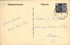 VINTAGE POSTCARD Thonon Les Bains Monument Of General Dessais