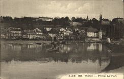 VINTAGE POSTCARD Thonon Banks the Port