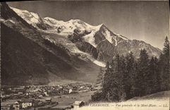 Opinion y Mont Blanc de Chamonix de la POSTAL de la VENDIMIA