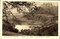 VINTAGE POSTCARD the Lake D Annecy Duingt Talloires And the Teeth De Lanfon