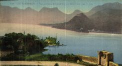 VINTAGE POSTCARD Lake D Annecy Talloires Duingt and the end of the lake