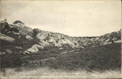 VINTAGE POSTCARD Drill of Fontainebleau Falls of Franchart