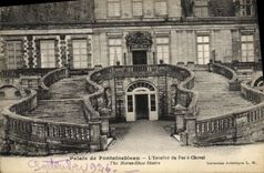 VINTAGE POSTCARD Palais of Fontainebleau L Staircase of the Horseshoe