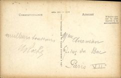 VINTAGE POSTCARD Fontainebleau the Palate Court of the Good byes