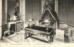 VINTAGE POSTCARD Fontainebleau the Palate the Study of Napoleon 1st