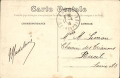 POSTAL Dieppe de la VENDIMIA el castillo viejo