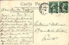 POSTAL Dieppe de la VENDIMIA el barco del faro