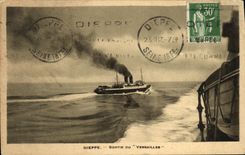 La POSTAL Dieppe de la VENDIMIA salio del barco de Versalles