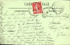 La vivienda de Dieppe de la POSTAL de la VENDIMIA de pecadores en acantilado sinned