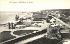 POSTAL Dieppe de la VENDIMIA la playa y el casino