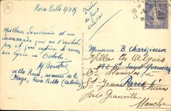 VINTAGE POSTCARD Ouistreham the Port Boat Lighthouse