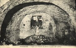 VINTAGE POSTCARD Drums Crypt of the Prioress of Arnoult Saint