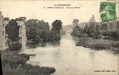 VINTAGE POSTCARD Pont D Ouilly Vue On L Decorates