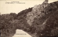 VINTAGE POSTCARD Bridge D Ouilly the Rock of the Lion