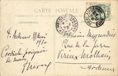 POSTAL Corneville Risle L meson de moda de la VENDIMIA del pais de las Belces