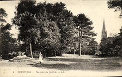 VINTAGE POSTCARD Bernieres Seen from Of the Castle