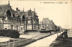 VINTAGE POSTCARD Hermanville the Dam