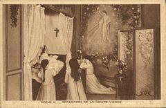 VINTAGE POSTCARD Appearance Of Blessed Virgin Lisieux Diorama