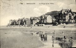 VINTAGE POSTCARD Houlgate the Beach and the Villas Children