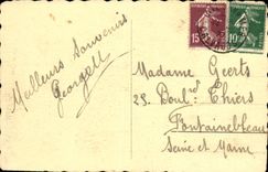 VINTAGE POSTCARD Houlgate Sunset On the Divine ones