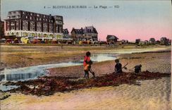 VINTAGE POSTCARD Blonville On Sea the Beach Children