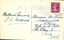 VINTAGE POSTCARD Langrune the Beach has Low tide Children