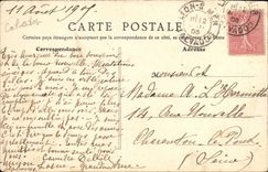 VINTAGE POSTCARD Lion sur Mer Castle Principal Frontage