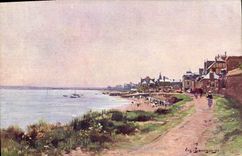 VINTAGE POSTCARD Lion sur Mer