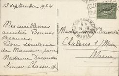 POSTAL Villers de la VENDIMIA en el mar la presa