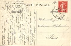 POSTAL Villers de la VENDIMIA en oleadas del mar