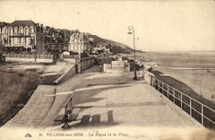 POSTAL Villers de la VENDIMIA en el mar la presa y la playa