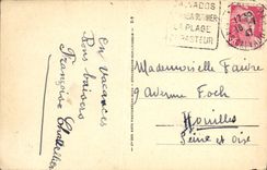 VINTAGE POSTCARD Holy Aubin On Sea the beach