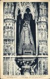 VINTAGE POSTCARD Interior Delivrande of the basilica the black virgin