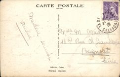 VINTAGE POSTCARD Interior Delivrande of the basilica the black virgin