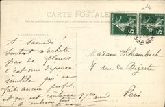 VINTAGE POSTCARD Holy Sinning Par In distress