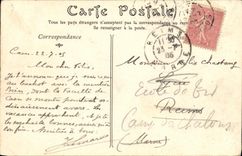 CPA Caen Le Port Et L Eglise Bateaux