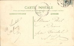 VINTAGE POSTCARD Caen L Church St Etienne And the College