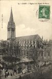 CPA Caen L Eglise Et Le Square St Pierre 