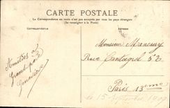 VINTAGE POSTCARD Caen L Church And the Public garden St Pierre