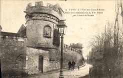 VINTAGE POSTCARD Caen the Tower of People D Weapons