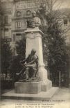 VINTAGE POSTCARD Caen Monument of Demolombre Garden of the place of the Republic