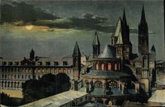 VINTAGE POSTCARD Caen Apse of Abbey