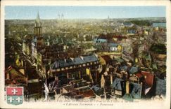 VINTAGE POSTCARD Caen Ville Situee With the Panorama of L Decorates and L Odon and surnomee L noisy Athens Panorama