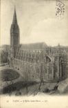 VINTAGE POSTCARD Caen L Church Saint Pierre
