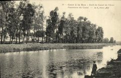 VINTAGE POSTCARD Caen with the Sea Edge of the canal of L Decorates Panorama of the canal