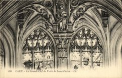 VINTAGE POSTCARD Caen the Large Keystone Of Sainte Pierre